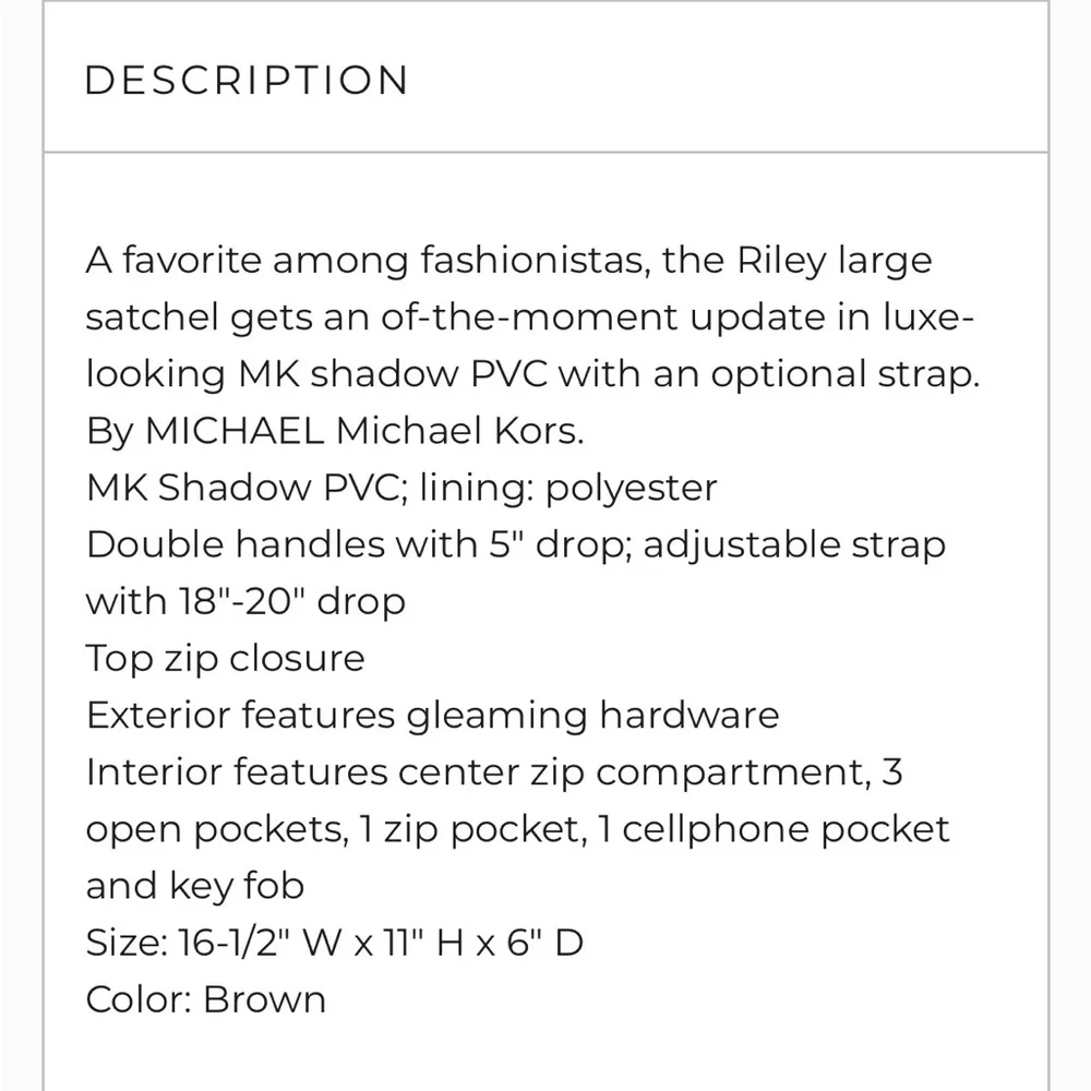Michael Kors Riley Large Signature Satchel - Picture 11 of 13